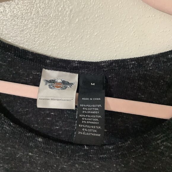 Y2K Harley Davidson Rhinestone Biker Chic Grunge Punk Angel Wing Graphic Tank M - Picture 11 of 12